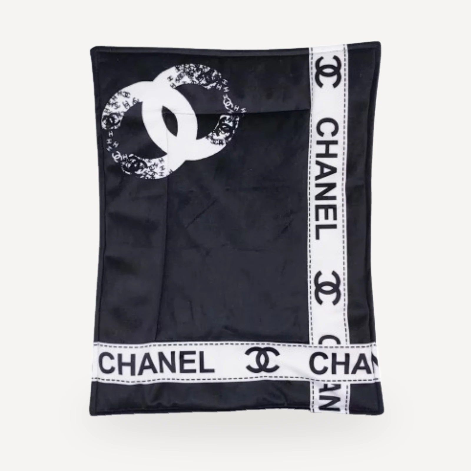 Cozy Winter dog blanket inspired by Chanel view 4