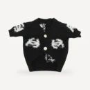 Fringe Logo dog cardigan inspired by Chanel view 5