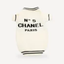 No. 5 Knit dog sweater inspired by Chanel view 5