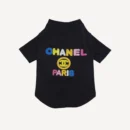 Paris dog tee inspired by Chanel