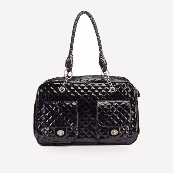 Quilted Travel dog carrier inspired by Chanel view 5