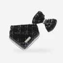 Tweed Bandana & Bow dog set inspired by Chanel view 7