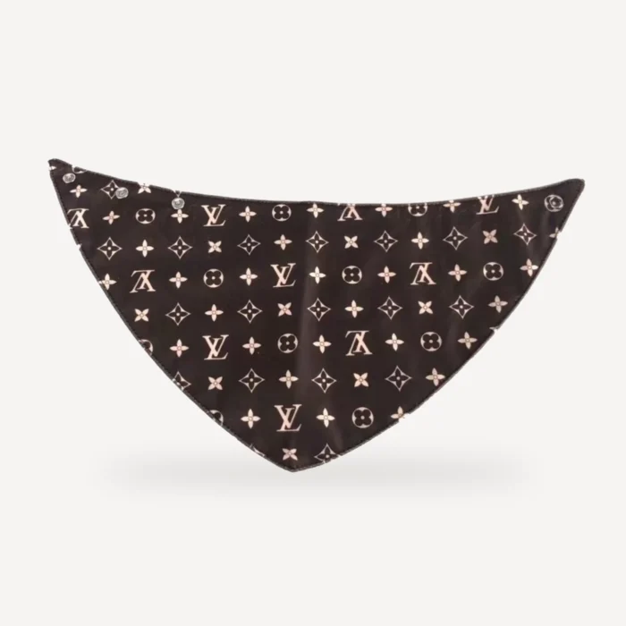 Brown Monogram dog bandana inspired by Louis Vuitton view 3