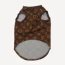 Brown Sleeveless dog tee inspired by Louis Vuitton view 3