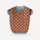 Classic dog sweater inspired by Louis Vuitton view 5