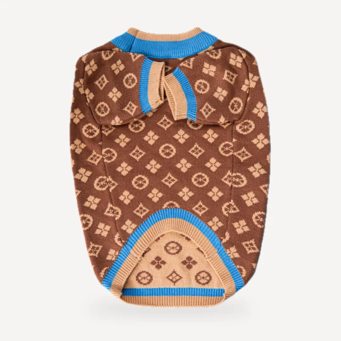 Classic dog sweater inspired by Louis Vuitton view 6