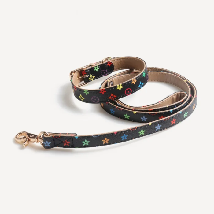 Collar & Leash dog set inspired by Louis Vuitton