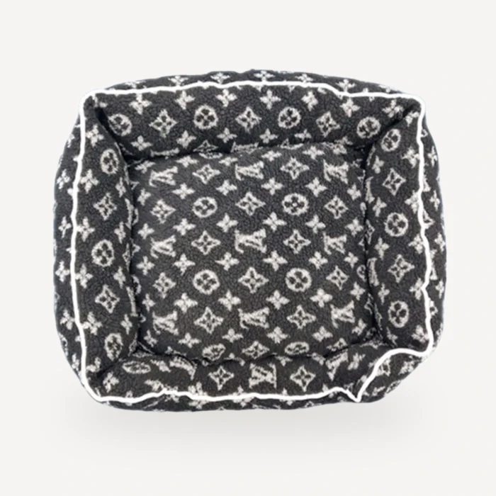 Fleece dog bed inspired by Louis Vuitton view 2