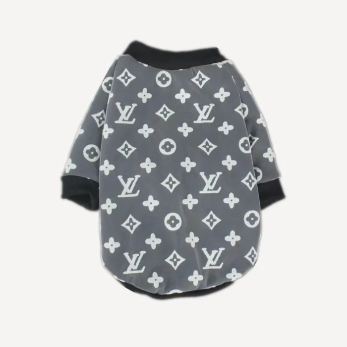 Jacquard dog sweatshirt inspired by Louis Vuitton view 6