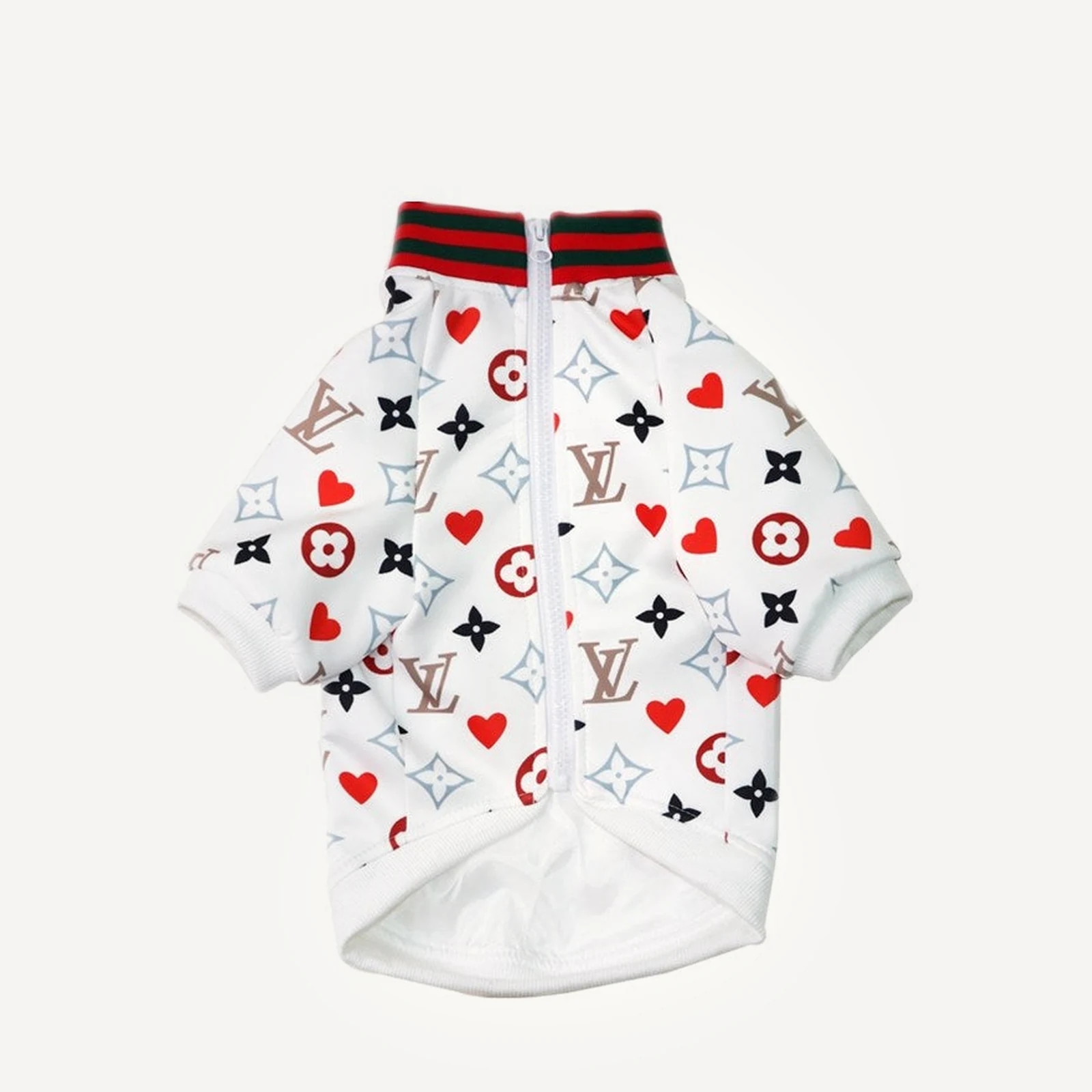 Love Bomber dog apparel inspired by Louis Vuitton