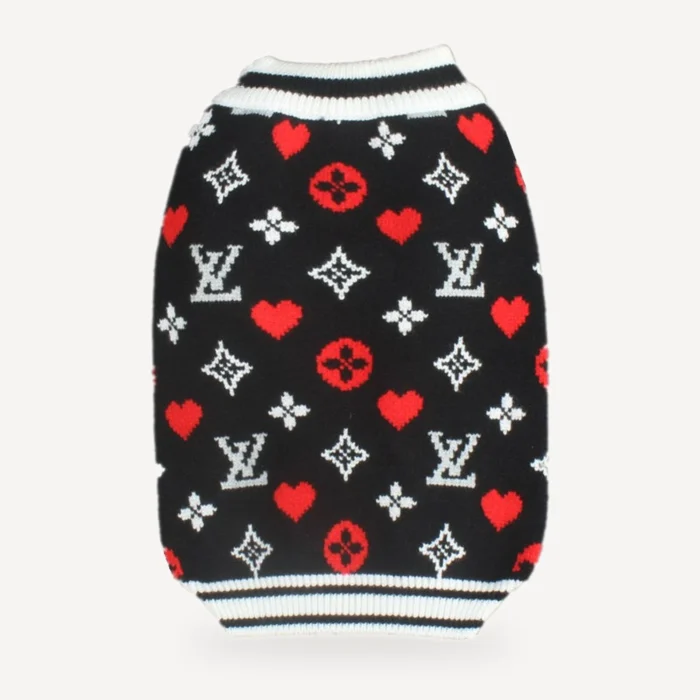 Love dog sweater inspired by Louis Vuitton view 2