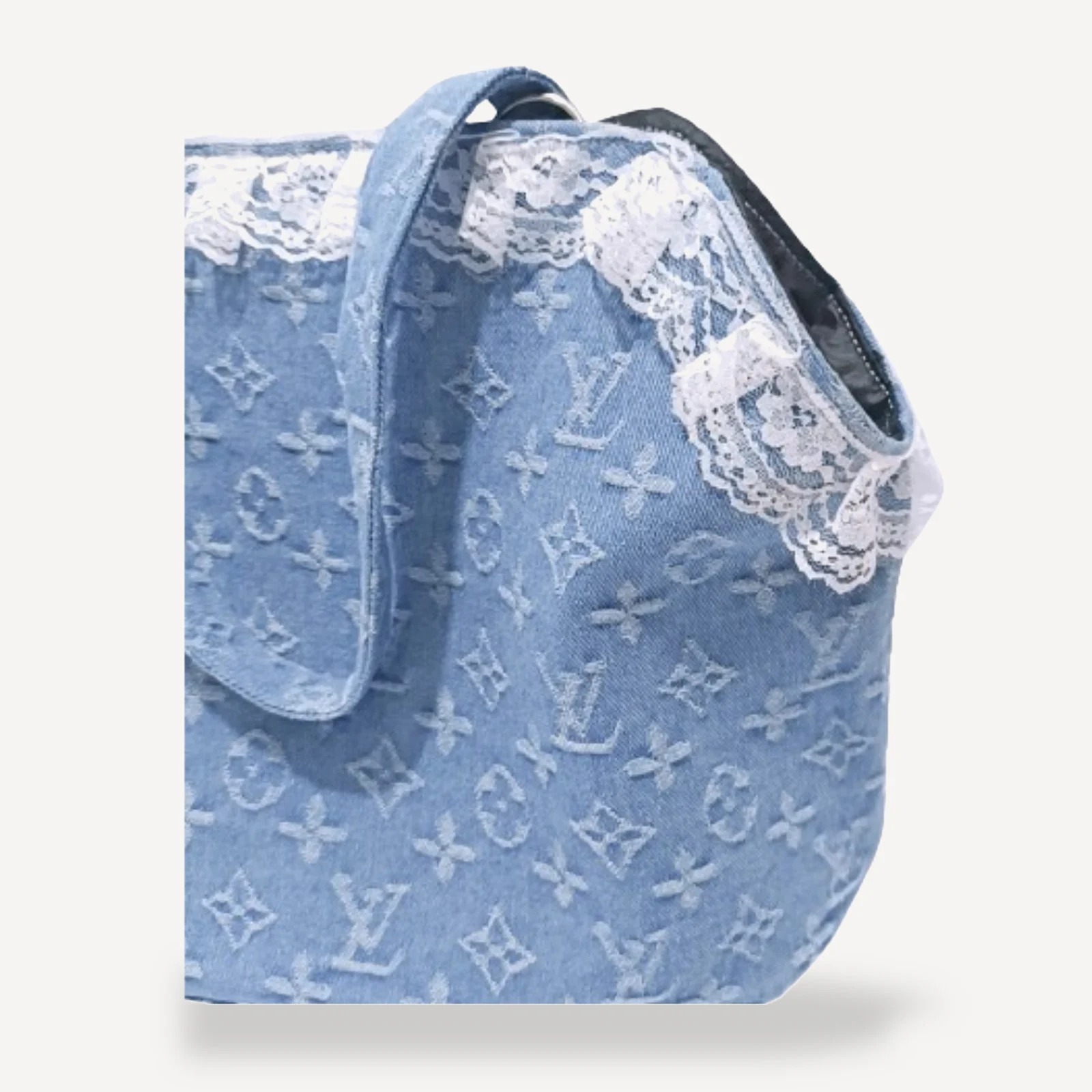 Monogram dog carrier inspired by Louis Vuitton view 4
