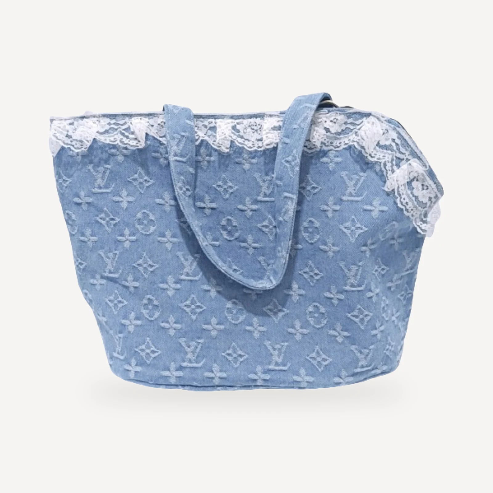 Monogram dog carrier inspired by Louis Vuitton