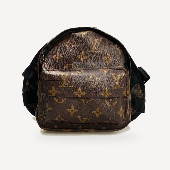 Monogram Dog dog backpack inspired by Louis Vuitton view 3