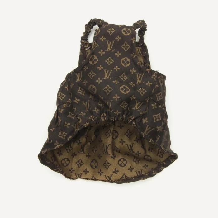 Monogram dog dress inspired by Louis Vuitton view 2