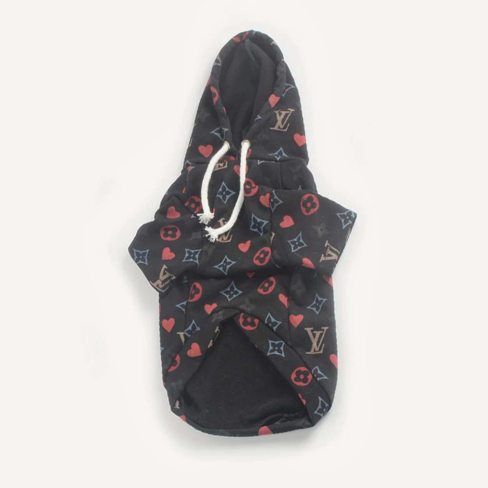 Monogram dog hoodie inspired by Louis Vuitton