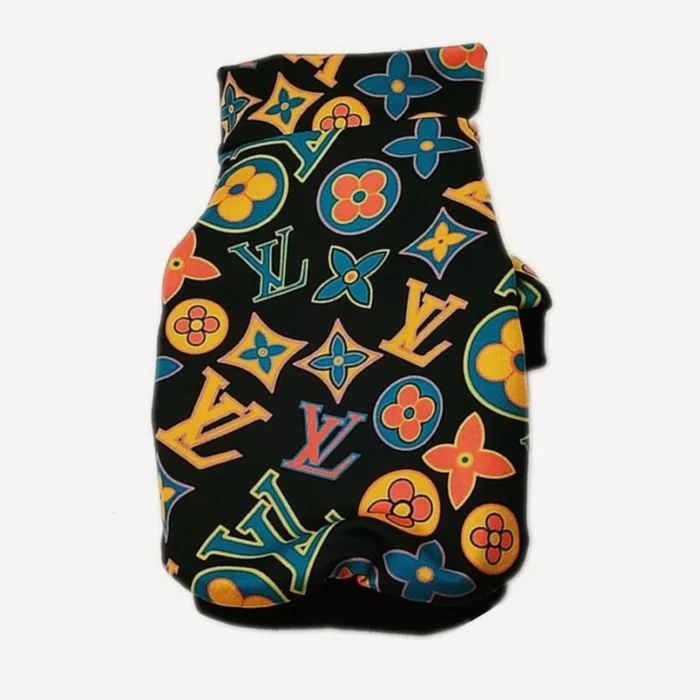 Multicolor Monogram dog jacket inspired by Louis Vuitton view 4