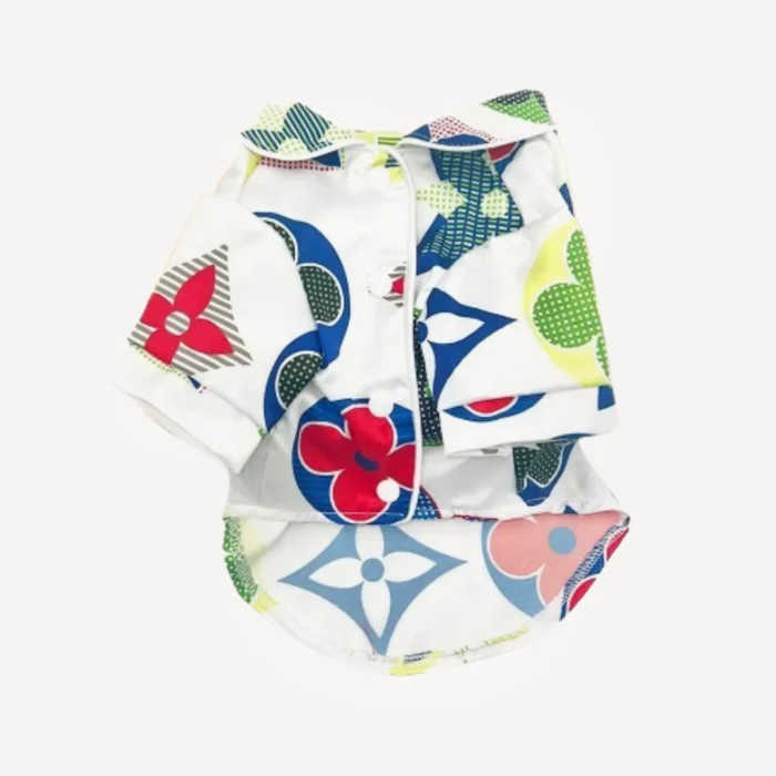 Multicolor Print dog shirt inspired by Louis Vuitton