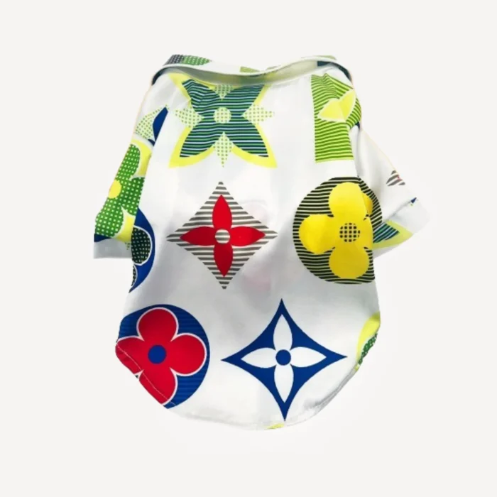 Multicolor Print dog shirt inspired by Louis Vuitton view 2
