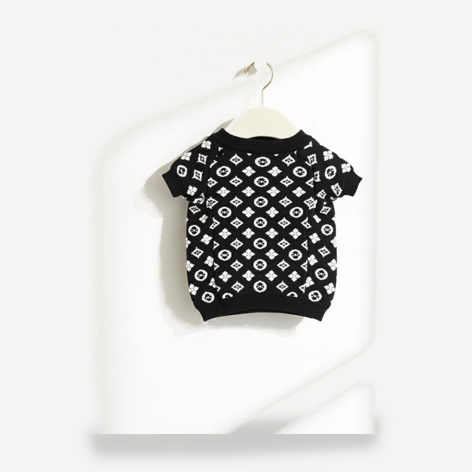 Noir dog sweater inspired by Louis Vuitton view 4