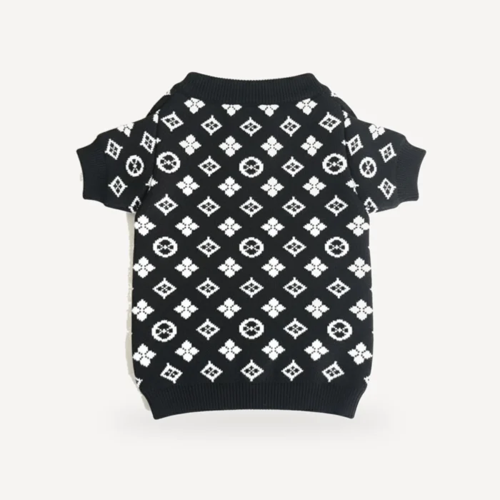 Noir dog sweater inspired by Louis Vuitton view 2