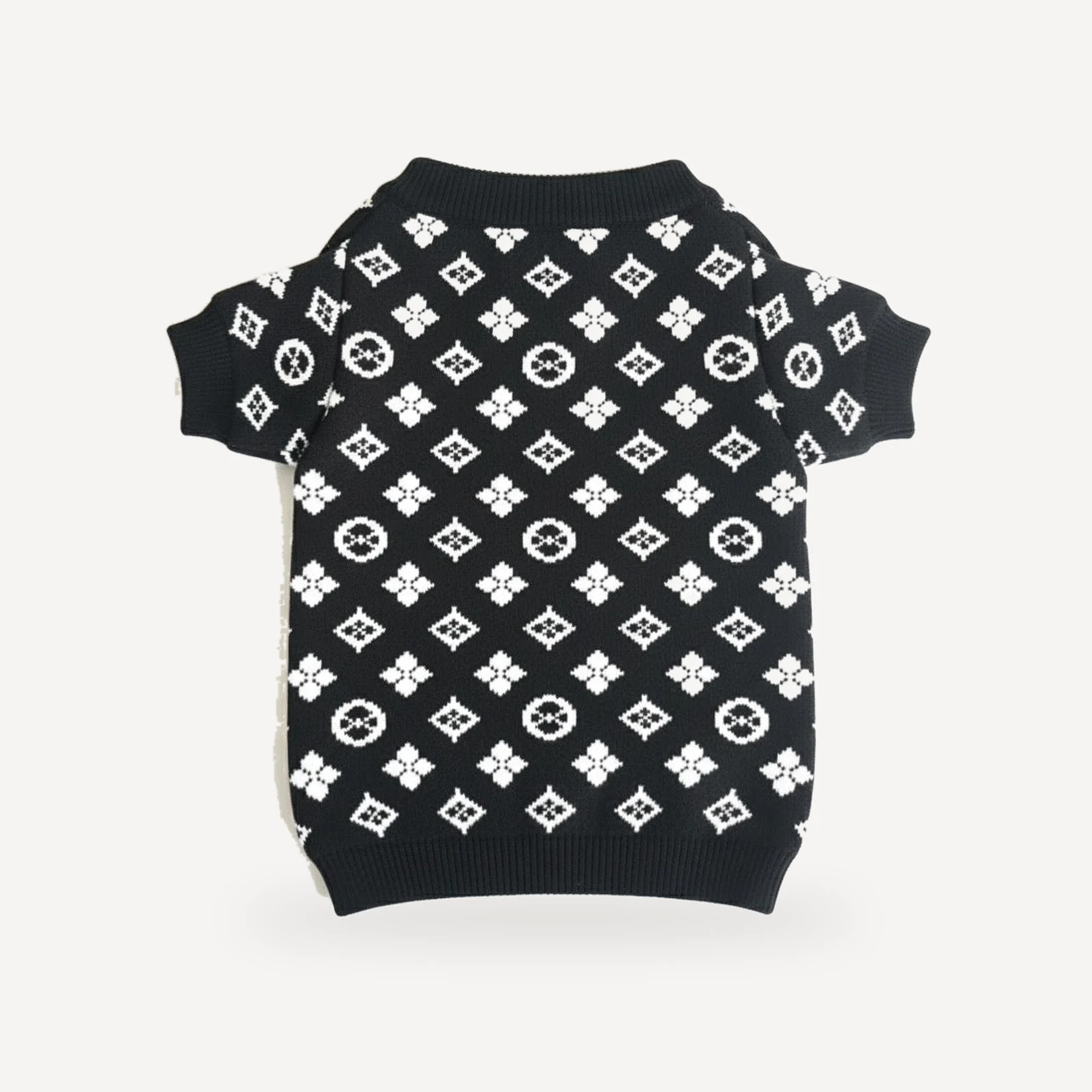 Noir dog sweater inspired by Louis Vuitton view 2