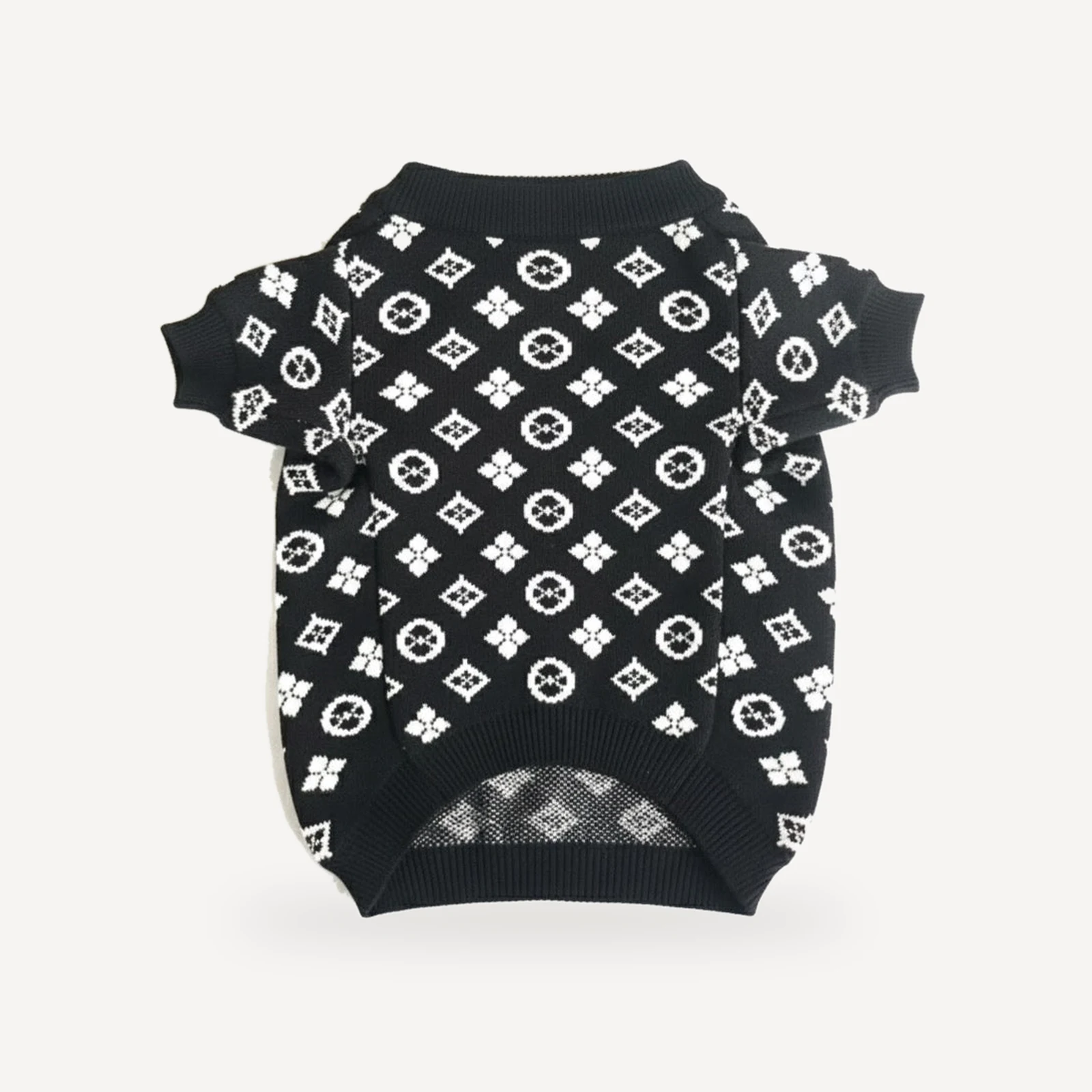 Noir dog sweater inspired by Louis Vuitton view 3