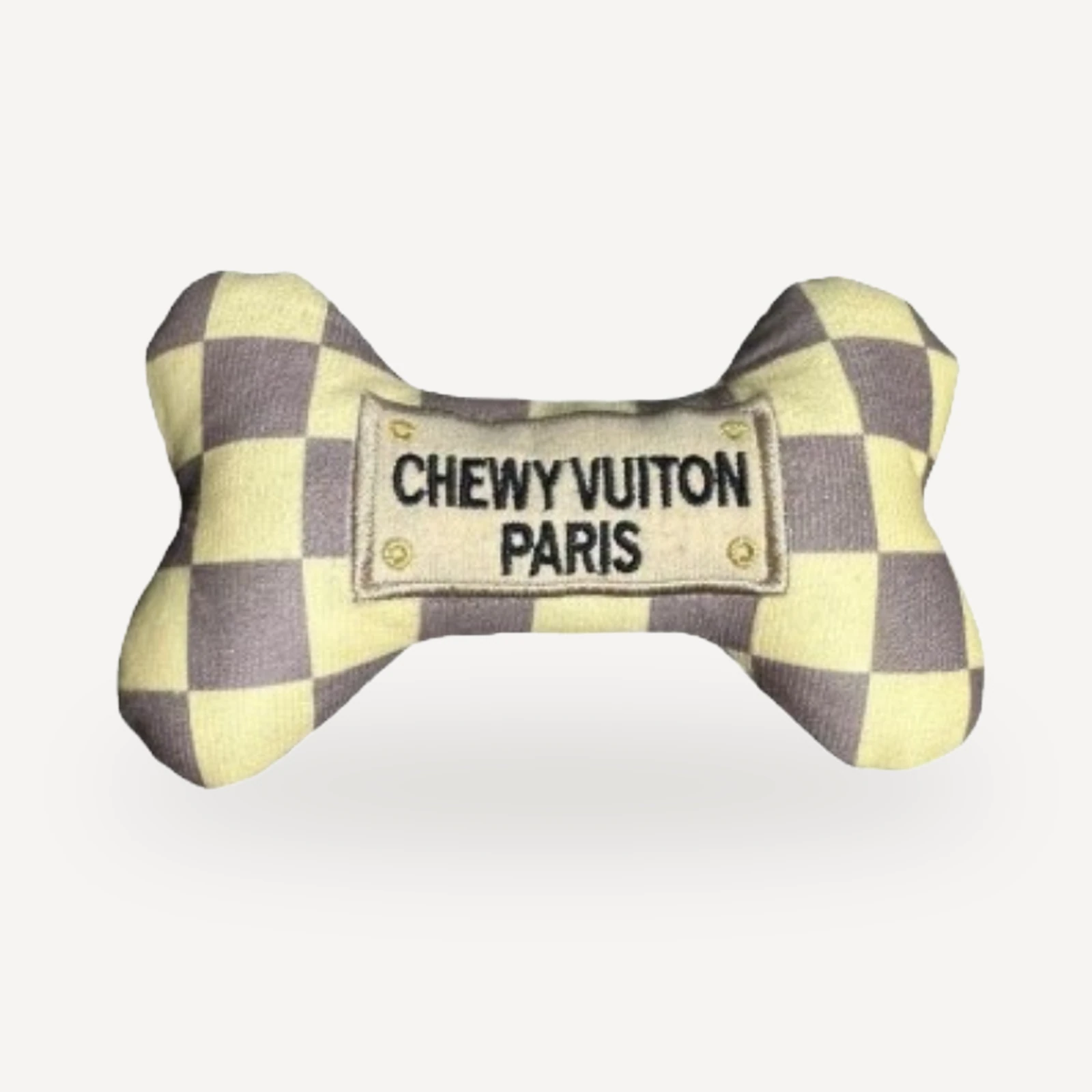 Chewy V Plushie Collection checkered bone