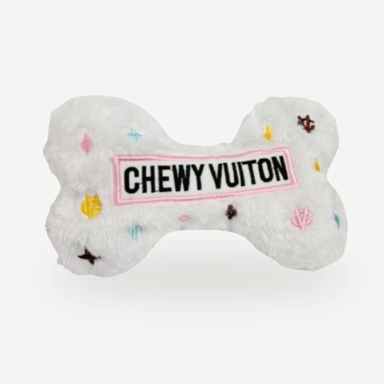 Chewy V Plushie Collection white bone