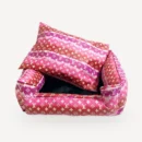 Watercolor dog bed inspired by Louis Vuitton