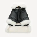 Shearling dog jacket inspired by Chrome Hearts view 3