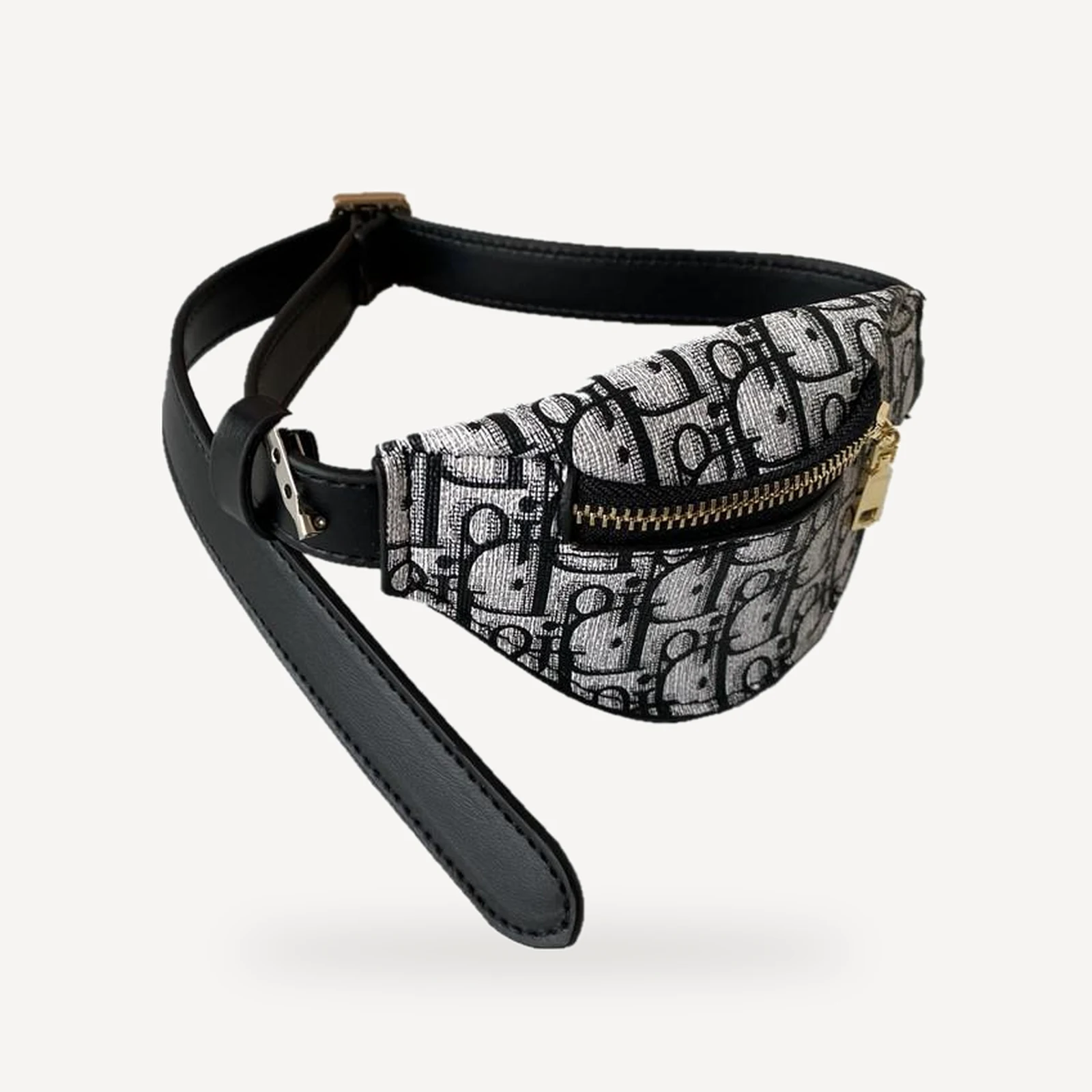 Oblique monogram dog bum bag with black strap