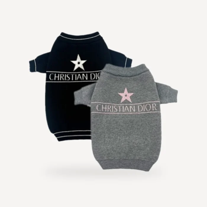 Knit dog sweater inspired by Dior view 2