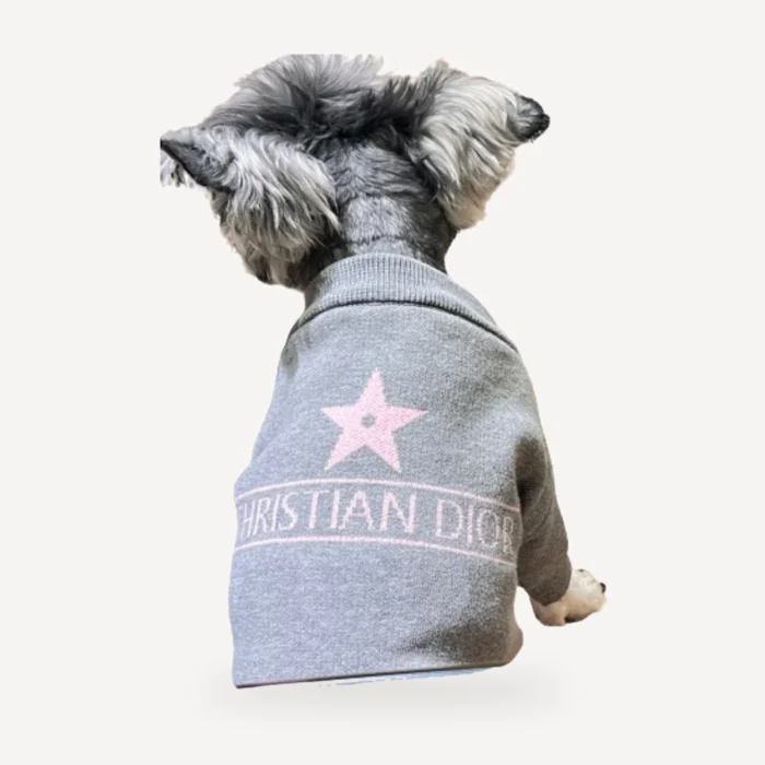 Knit dog sweater inspired by Dior view 3