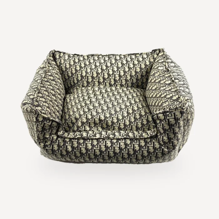 Monogram dog bed inspired by Dior