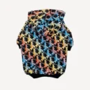 Multicolor dog hoodie inspired by Dior