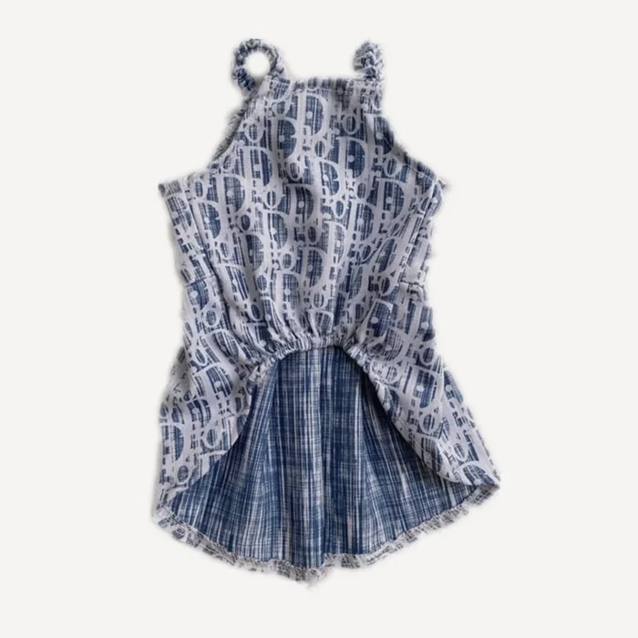 Oblique dog dress inspired by Dior view 5