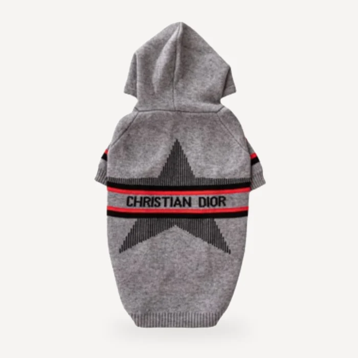 Star Knit dog sweater inspired by Dior view 2