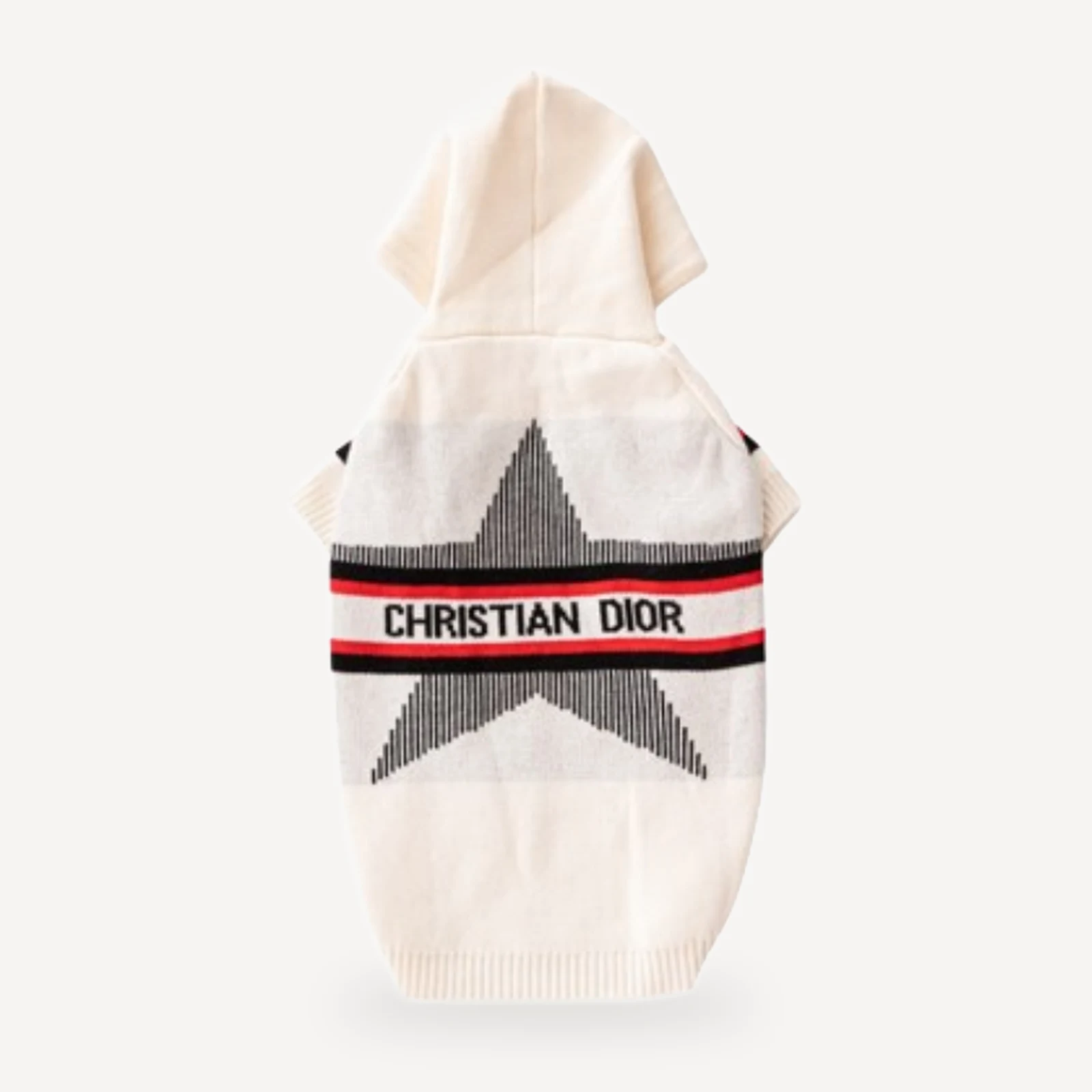 Star Knit dog sweater inspired by Dior view 3