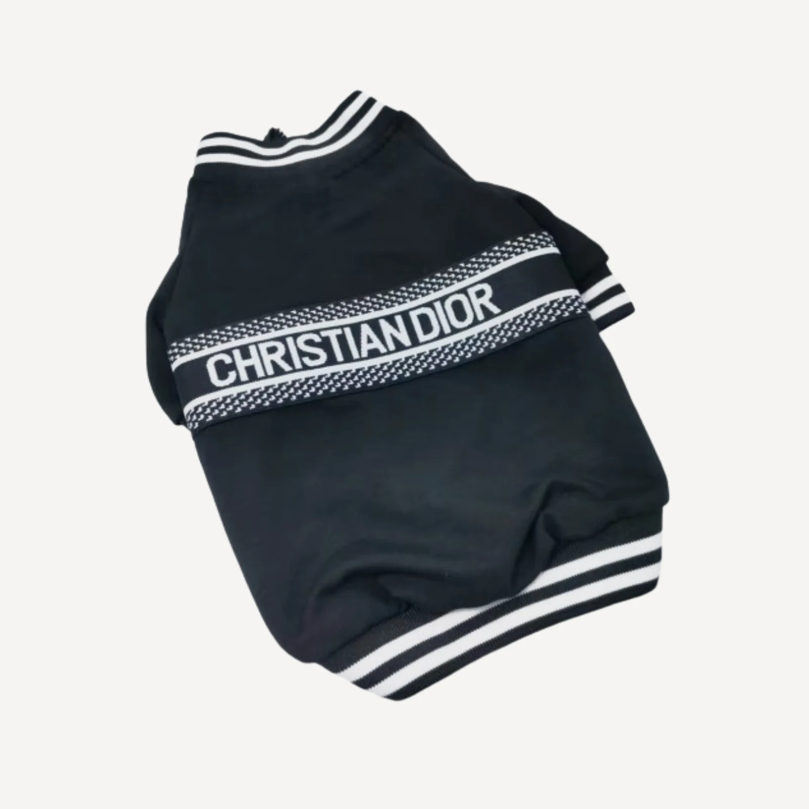Striped dog jacket inspired by Dior