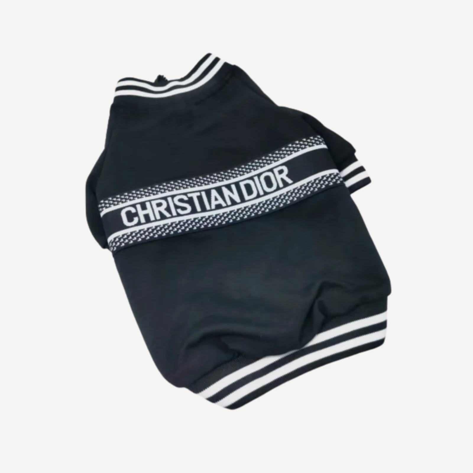 Striped dog jacket inspired by Dior view 5
