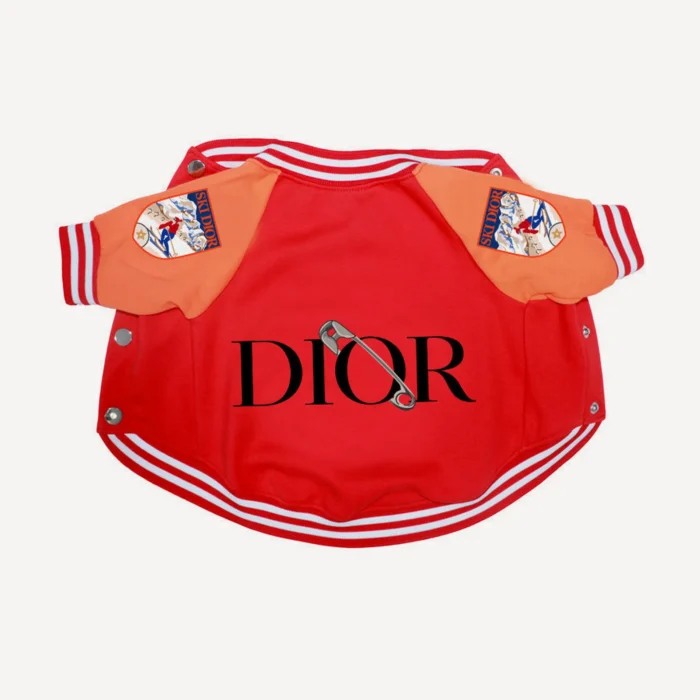Varsity Bomber dog jacket inspired by Dior view 4