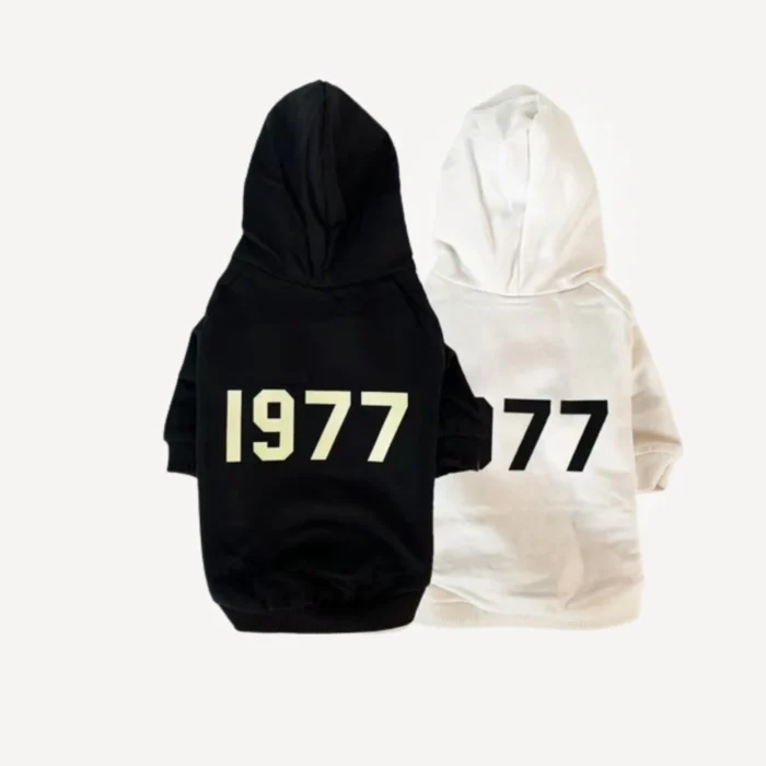 1977 dog hoodie inspired by Fear of God