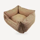 Monogram dog bed inspired by Burberry view 2