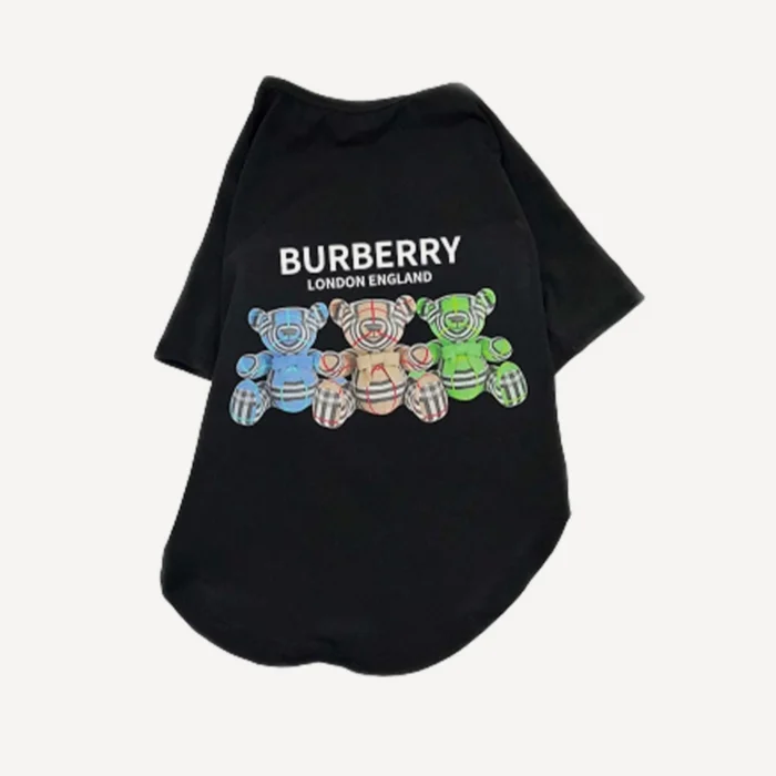 Multi Bear dog tee inspired by Burberry