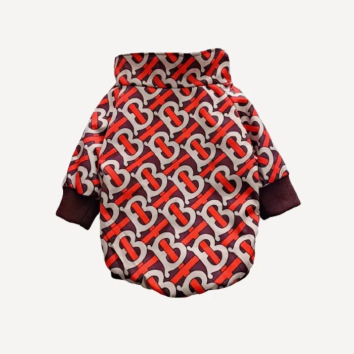 Tb Monogram dog hoodie inspired by Burberry view 2
