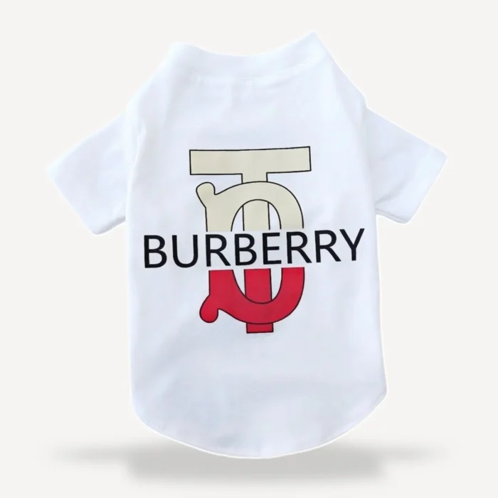 Wordmark dog tee inspired by Burberry view 5