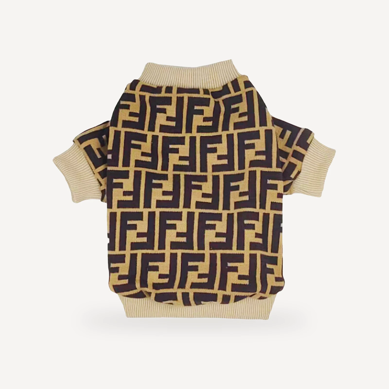 Ff Signature dog sweater inspired by Fendi view 4