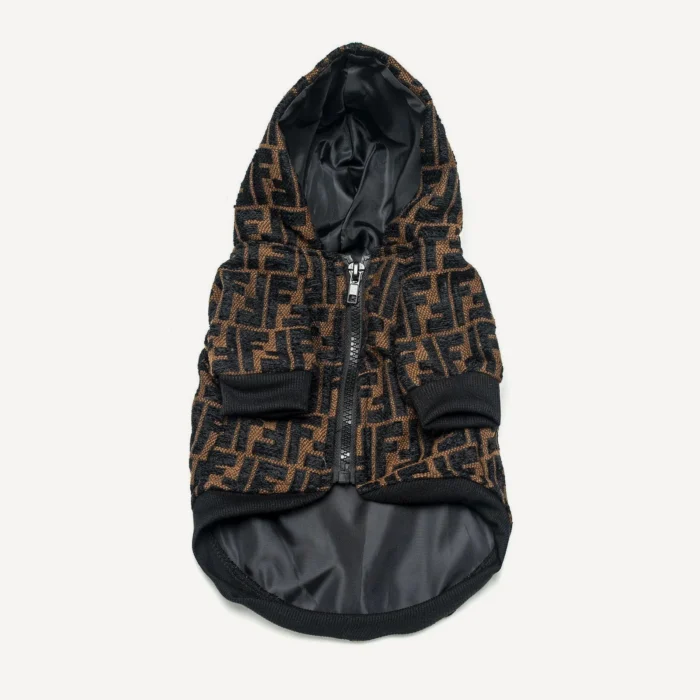 Jacquard dog jacket inspired by Fendi view 3