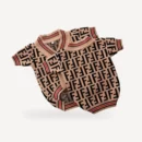 Monogram dog cardigan inspired by Fendi view 3